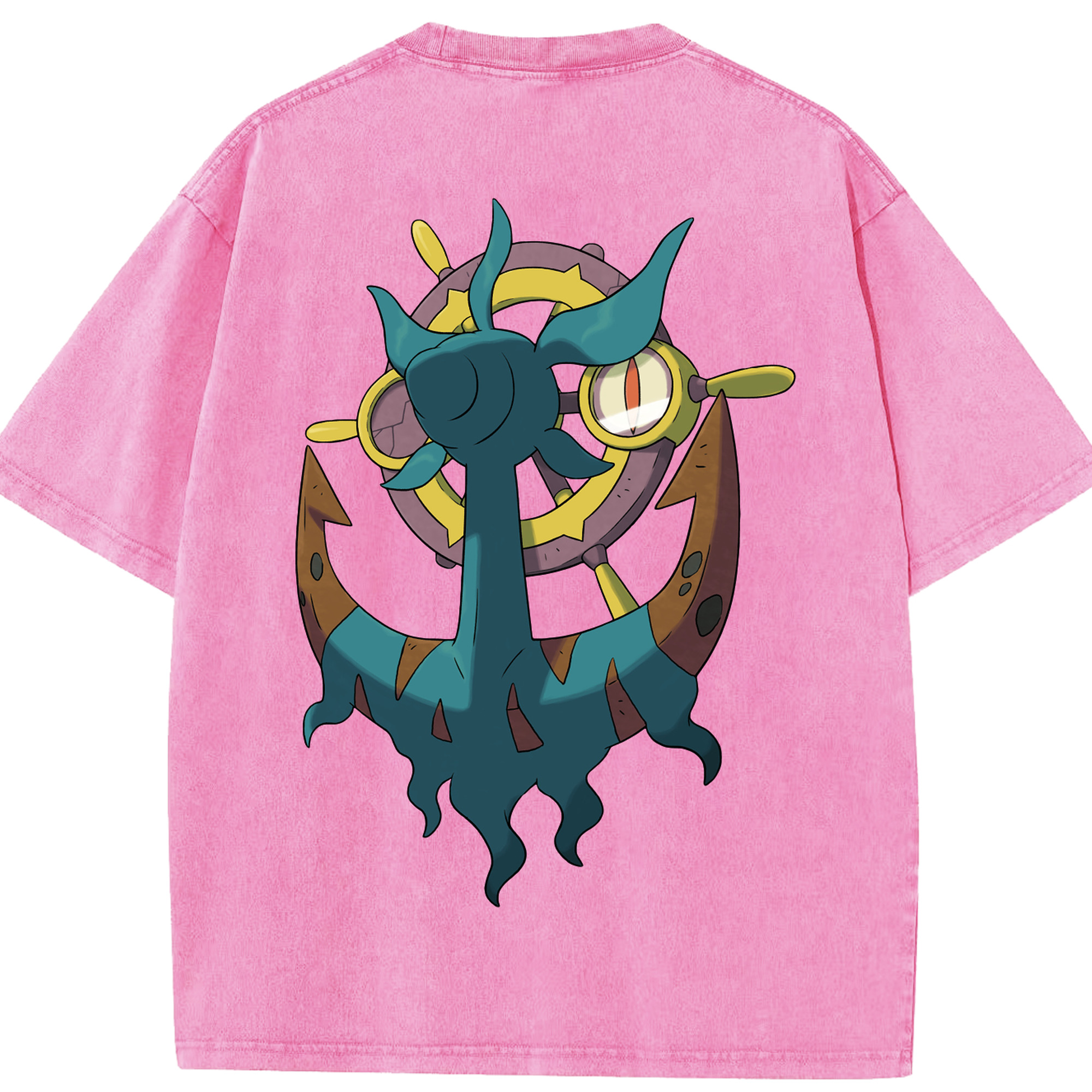 （画像用） ポケットモンスター Pokémon 綿100% ヴィンテージ風 半袖Tシャツ（背面プリント）